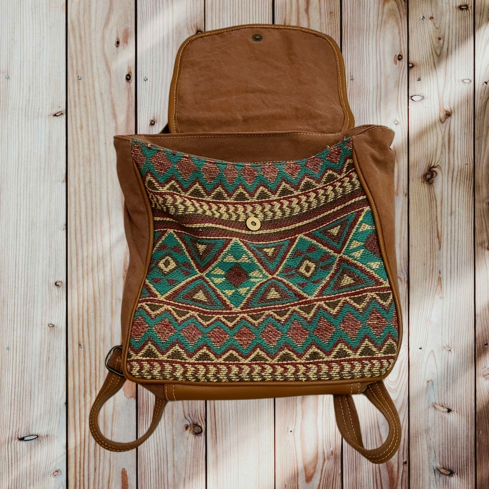 Myra Bag Multicolor Geometric Backpack - image 4